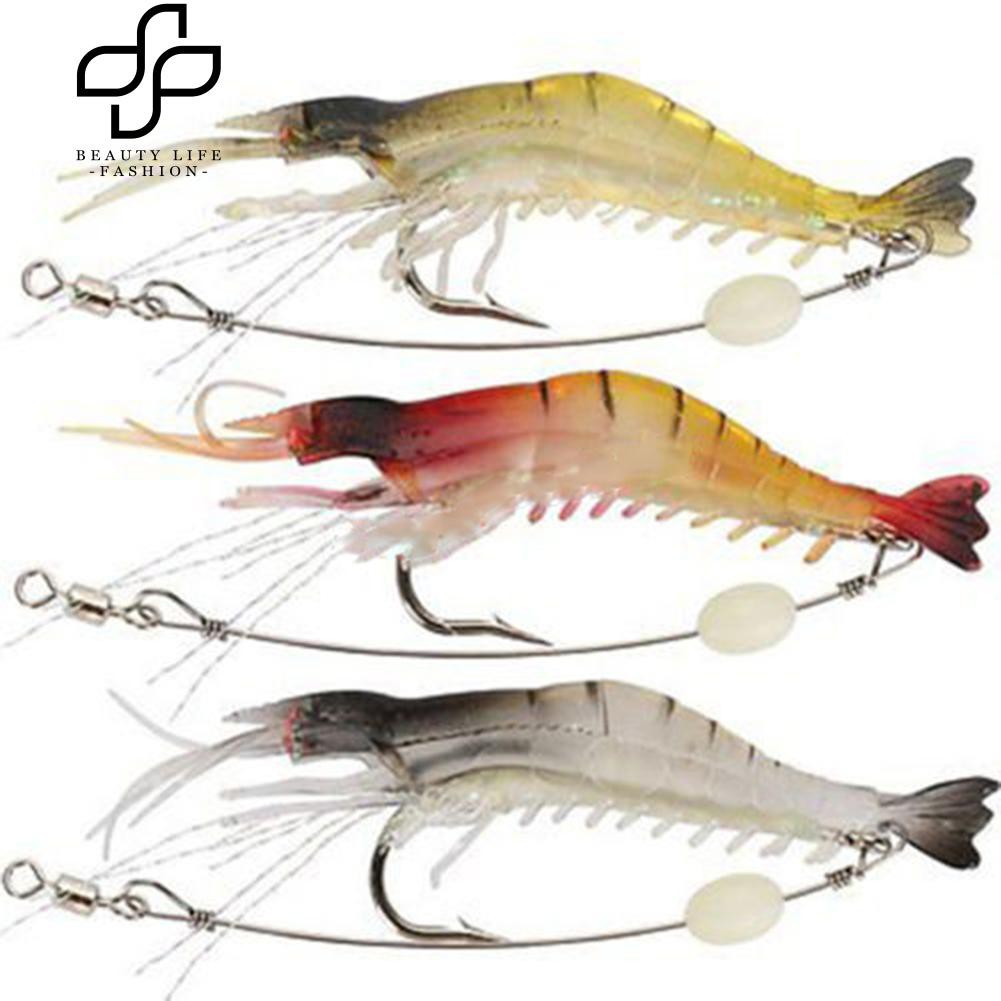 Set 3 mồi tôm giả câu cá