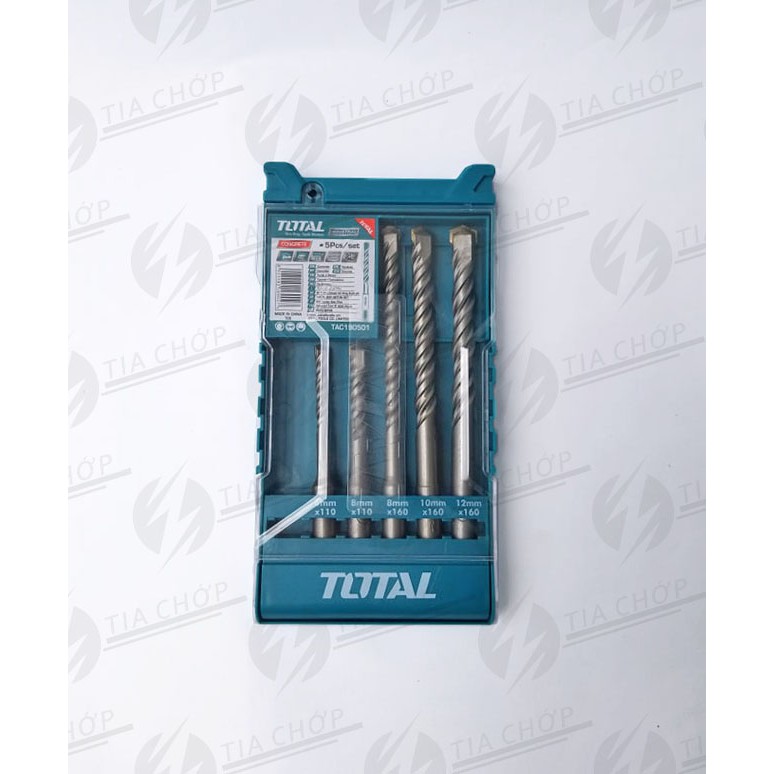 BỘ MŨI KHOAN BÊ TÔNG ĐẦU GÀI SDS 5 CHI TIẾT TOTAL TAC190501