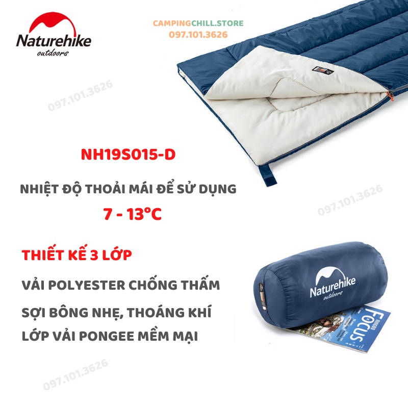 [CHÍNH HÃNG] TÚI NGỦ DÃ NGOẠI, CẮM TRẠI NATUREHIKE NH19S015-D | BigBuy360 - bigbuy360.vn