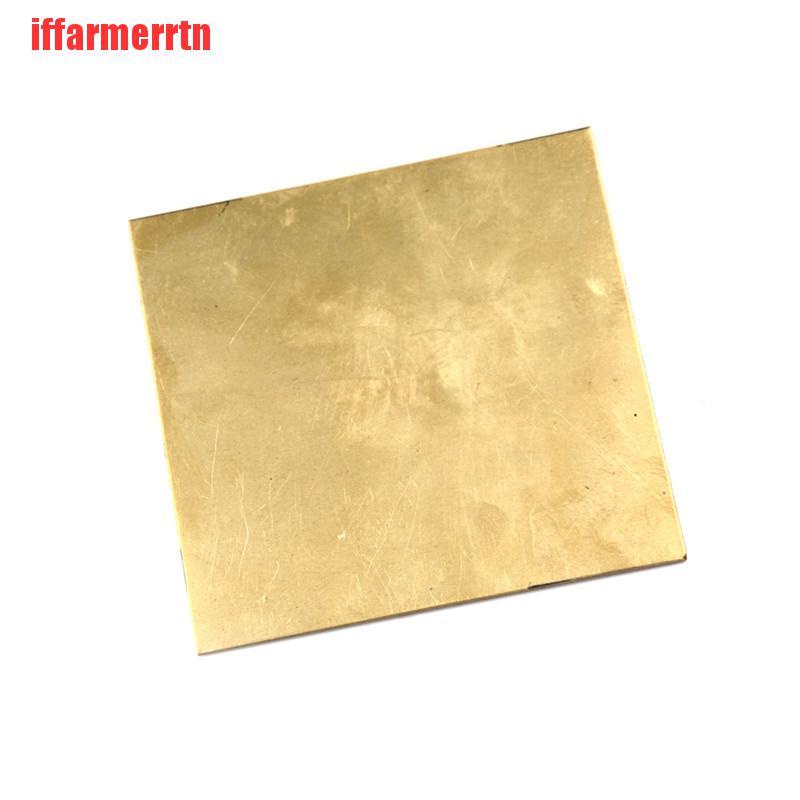 Tấm lá nhôm bằng đồng thau mỏng 0.5mm/ 0.8mm/ 1mm/ 2mm 100x100mm DIY