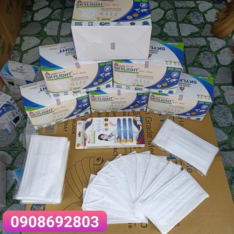  Khẩu trang y tế giấy kháng khuẩn 4 lớp hộp 50c SKYLIGHT | BigBuy360 - bigbuy360.vn