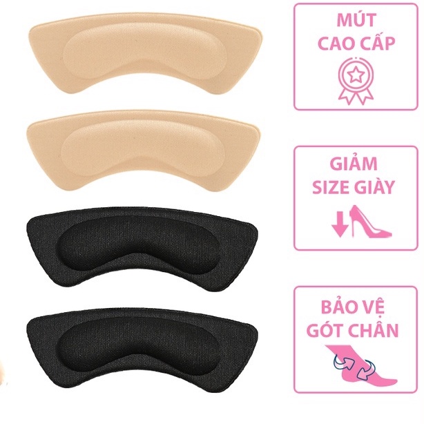 Miếng lót gót giày bảo vệ gót 4D cao cấp chống thốn và trầy chân