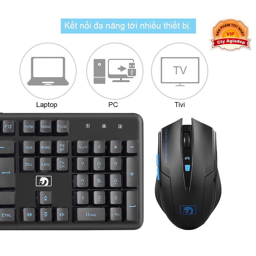 [Mã ELCL05 giảm 5% đơn 500K] Bộ Bàn Phím + Chuột Không dây Siêu xịn - Pin Sạc có Ánh sáng - DragonTech | BigBuy360 - bigbuy360.vn