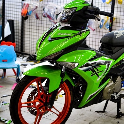 Tem Trùm Xe Máy Đẹp Nhất - Tem Exciter 150 Xanh Lá Mẫu Chữ Hán Mới Nhất