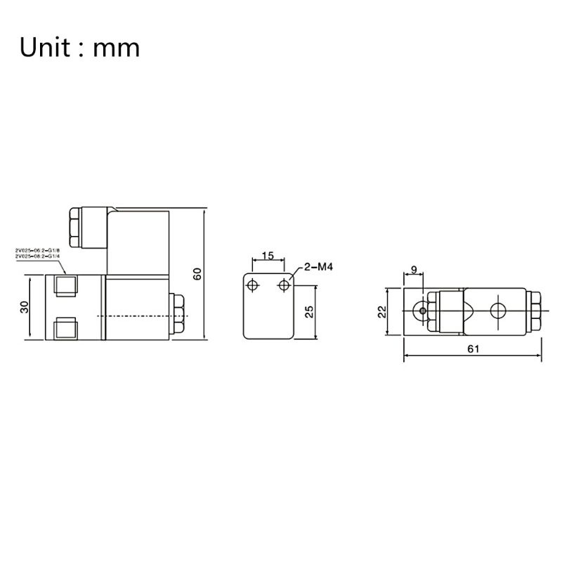 Van Điện Từ Mini 2 Chiều 2 Vị Trí DC12V / DC24V / AC220V