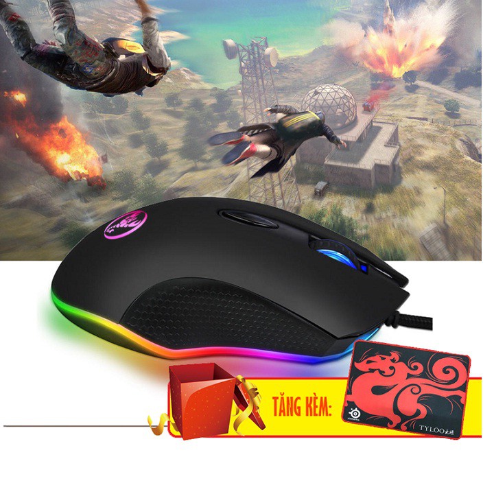 Chuột LED Gaming RGB HXSJ S500 Cao Cấp + Tặng Kèm Lót ChuộT