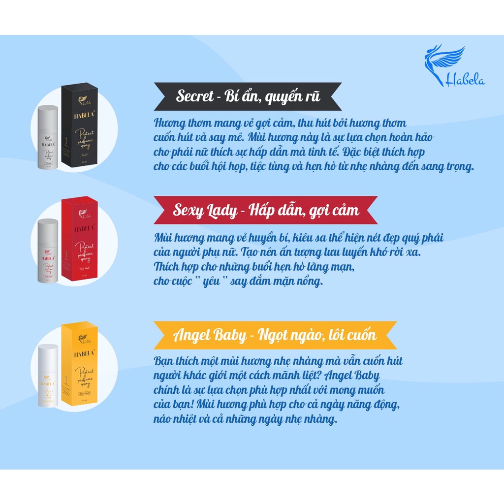Nước hoa vùng kín Habela - 40ml - Chuẩn Pháp