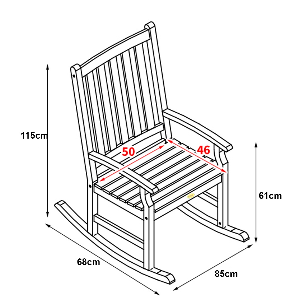 Ghế bập bênh Wowoni IBIE gỗ dầu