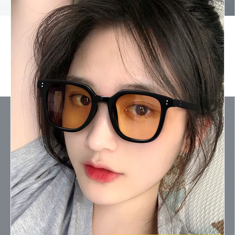 Kính Mát Gọng Vuông Trong Suốt Chống Tia UV Thời Trang Unisex
