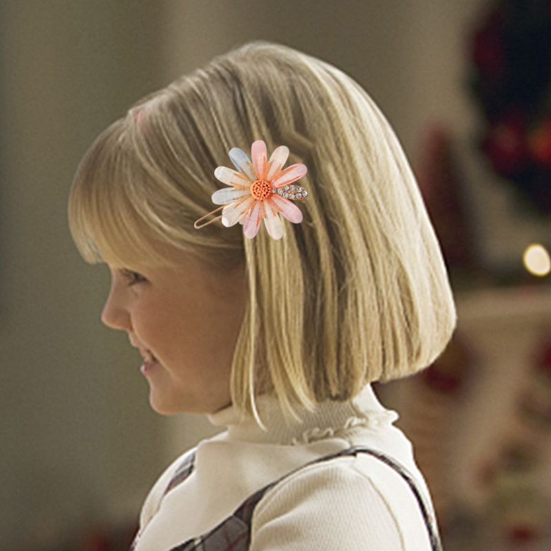 Kẹp Tóc Hợp Kim Hình Hoa Đính Đá Xinh Xắn Cho Nữ