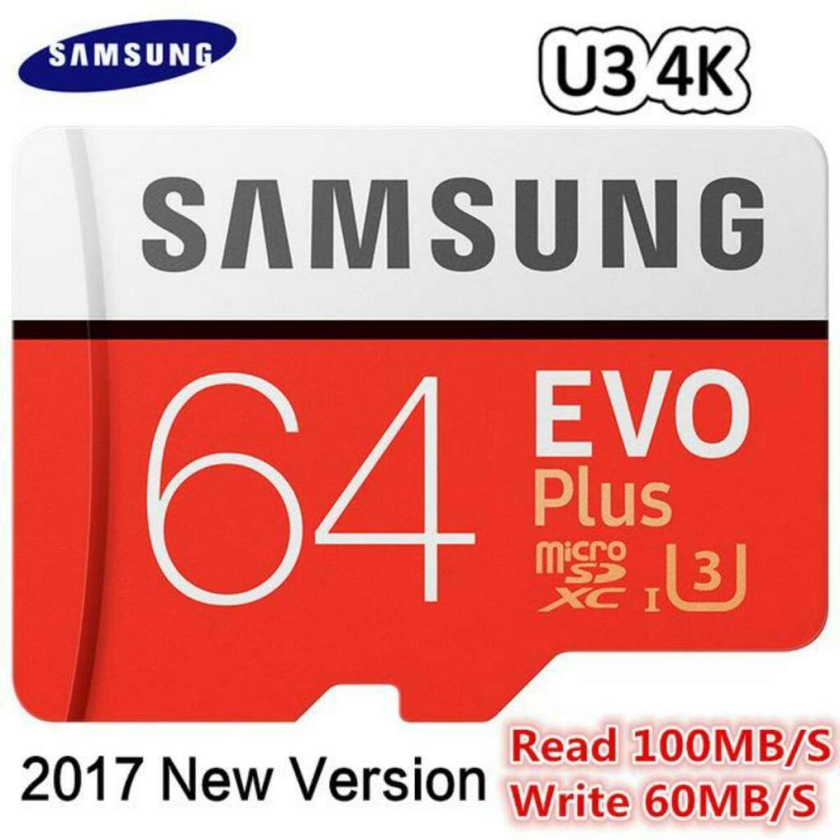 [Giảm giá / triết khấu 12% ] Thẻ nhớ Micro SD  Thẻ nhớ Class 10 Samsung EVO Plus 64GB U3 4K- W60MB-R100MB1