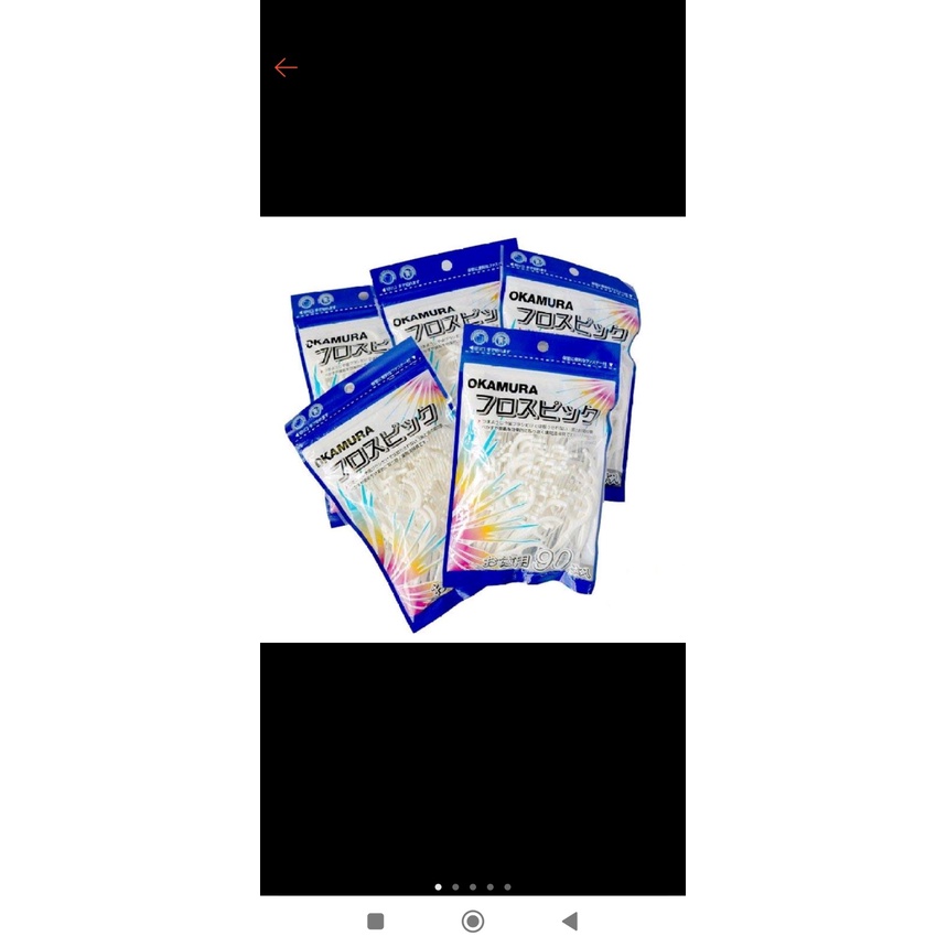 Tăm Chỉ Nha Khoa Okamura Nhật Bản Sợi Chỉ Nhỏ Gói 50 Que Và 90 Que