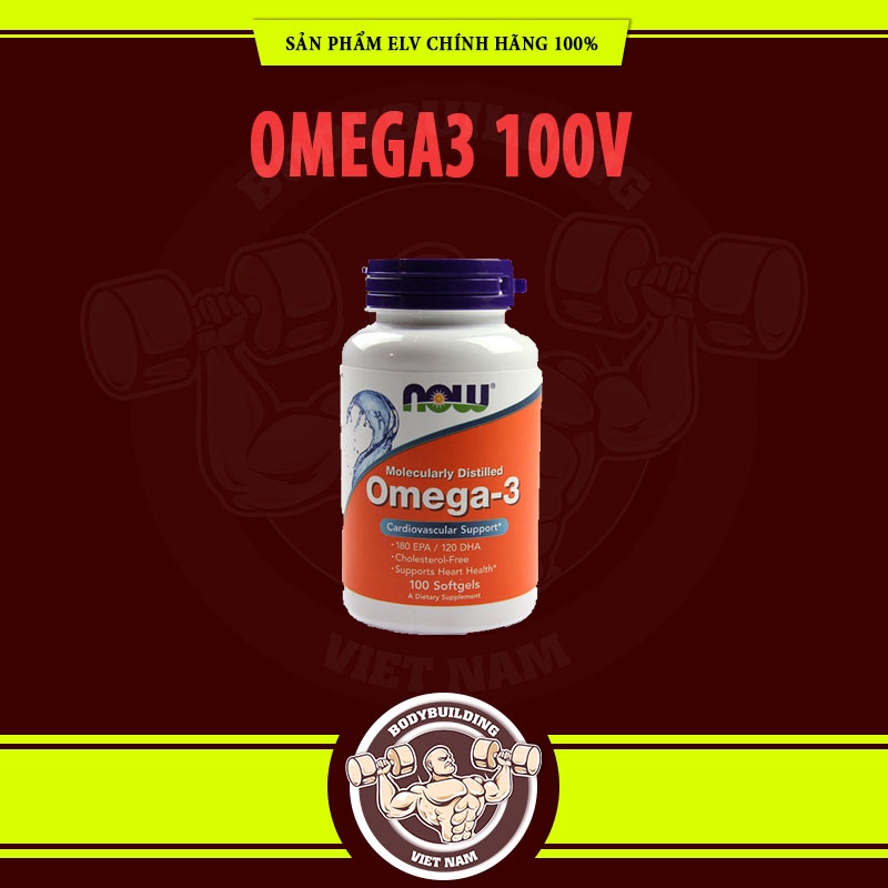Viên Bổ Sung Giúp Đep Da Chống Lão Hóa Sáng Mắt Dầu Cá Omega3 Fish Oil NOW Omega 3 Từ Mỹ