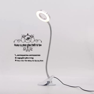 Đèn led kẹp bàn(2 màu ánh sáng vàng,trắng)kèm củ sạc