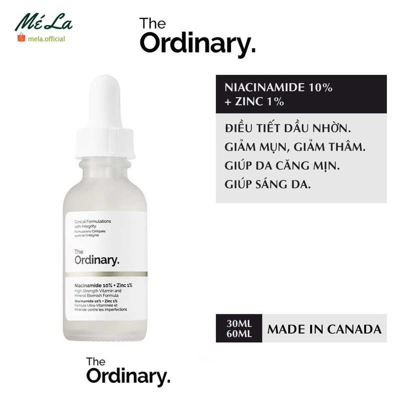 ✅[CHÍNH HÃNG SEPHORA] Tinh Chất Kiềm Dầu, Giảm Mụn The Ordinary Niacinamide 10% + Zinc 1% Serum | BigBuy360 - bigbuy360.vn