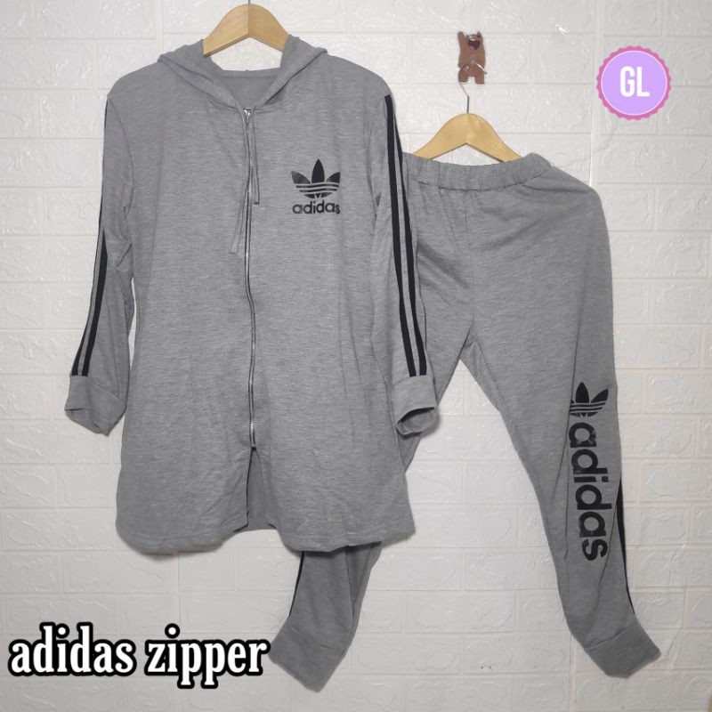 Bộ Đồ Tập Thể Dục Adidas Phối Khóa Kéo Thời Trang Cho Nữ