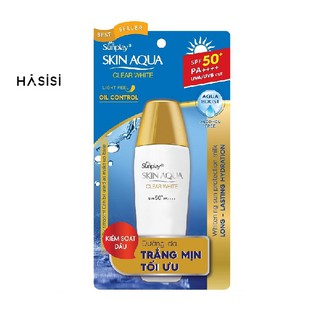 Sữa Chống Nắng Dưỡng Da Trắng Mịn SUNPLAY SKIN AQUA CLEAR WHITE SPF50+ PA++++ UVA/UVB 25g (Nắp Đồng)
