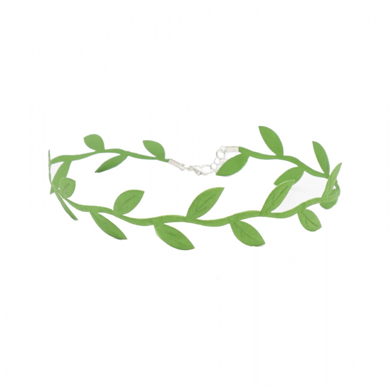 Vòng Cổ choker Hình Lá Nho Màu Xanh Lá Thời Trang Xuân Hè