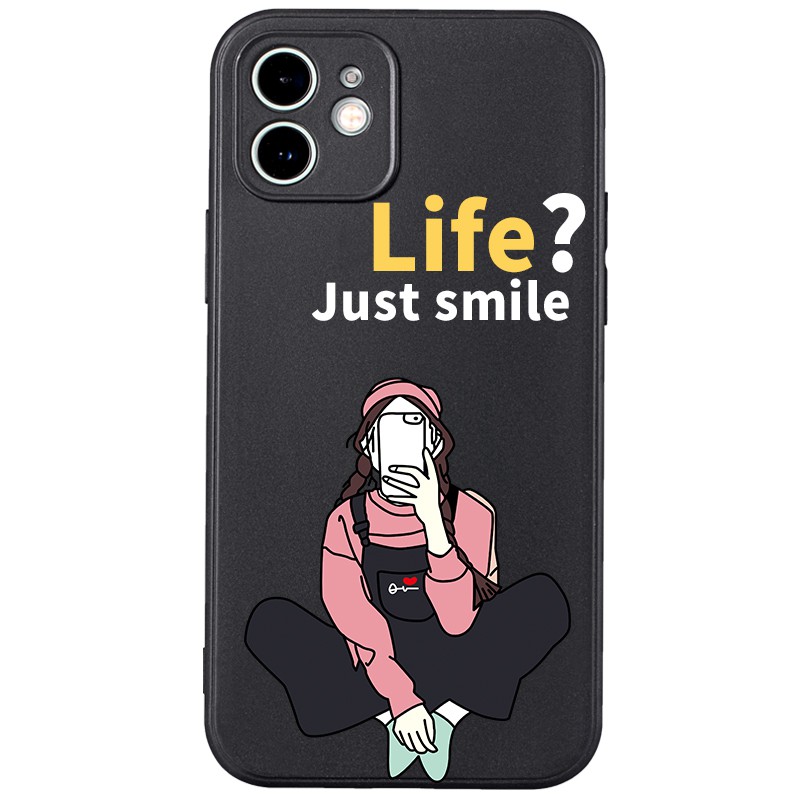 Ốp lưng JURSUE hoạt hình cặp đôi dễ thương đẹp cho iPhone 13 12 11 Pro Max SE 2020 X XR XS ip 8 7 6 6S Plus kute Y365