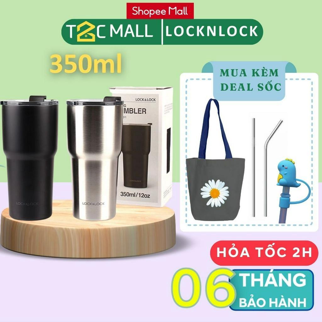 Ly Giữ Nhiệt Locknlock 350ML, cốc giữ nhiệt nhỏ gọn, màu đen Swing Tumbler lock&amp;Lock LHC4179BLK - T2Cmall