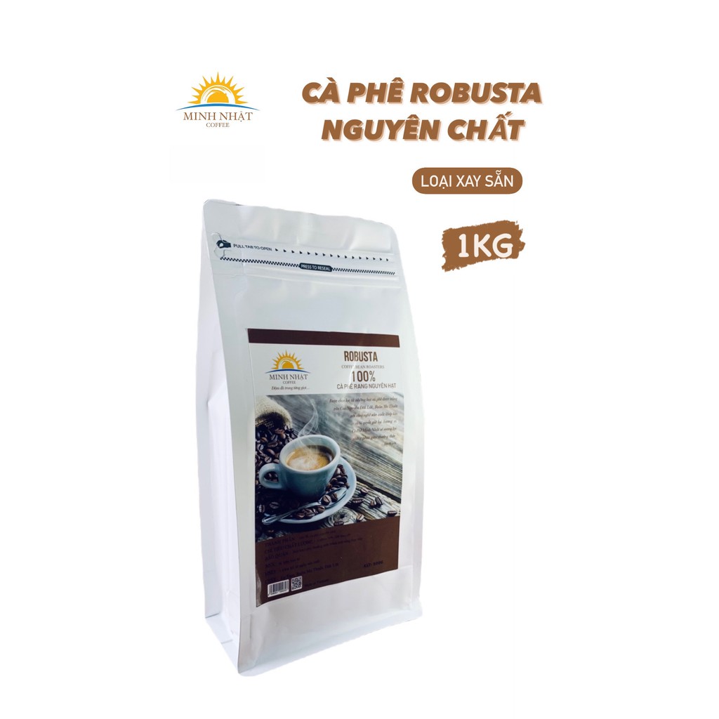 1KG Cà Phê Rang Nguyên Chất 100%  Robusta Minh Nhật