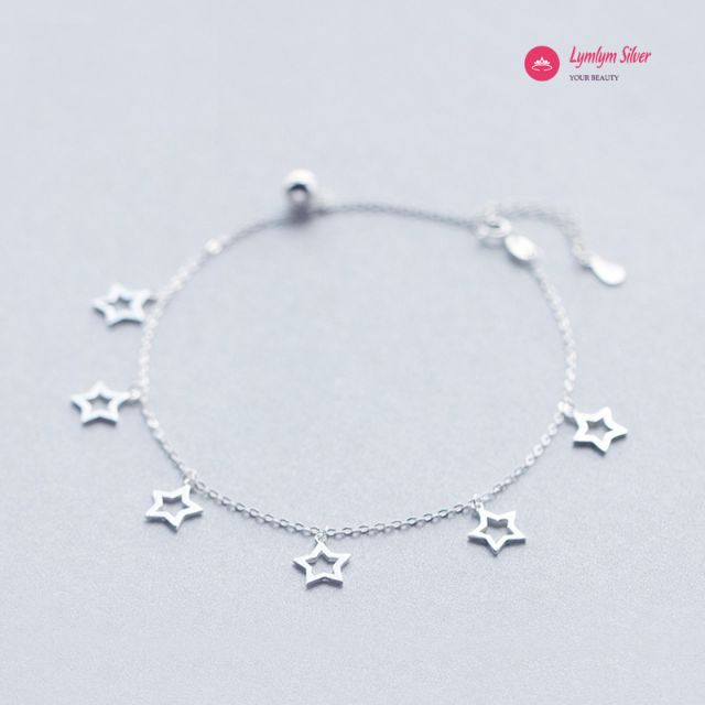Lắc chân hình sao mix bóng xinh xắn Lymlym Silver bạc 925 cao cấp | BigBuy360 - bigbuy360.vn