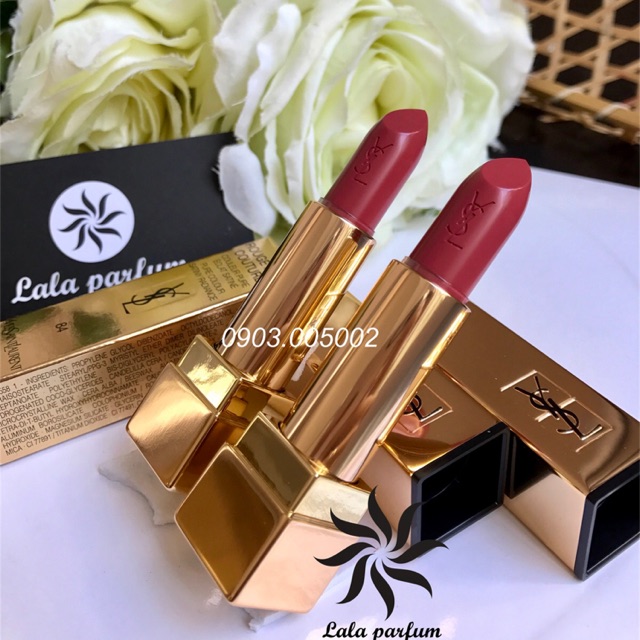 MÀU MỚI !! Son YSL PUR COUTURE - 84 Nude Fougueux ( đỏ mận ). Made in France 💯💯