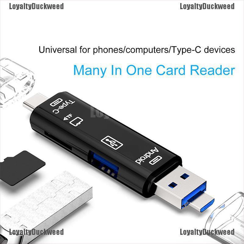 Đầu Đọc Thẻ Nhớ Otg 5 Trong 1 Usb 3.0 Type C