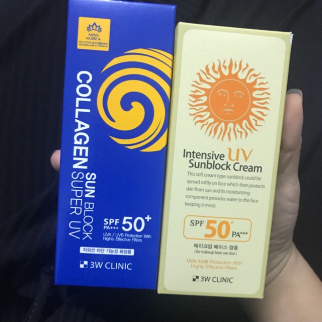 Kem chống nắng 3w Clinic Intensive UV Sunblock Cream SPF 50 Pa+++ - Hàn Quốc