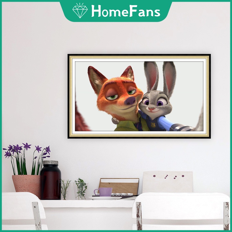 Bộ Tranh Đính Đá 5D Họa Tiết Hoạt Hình Disney Độc Đáo Kích Thước 50x30cm DIY Dùng Trang Trí Nhà Cửa