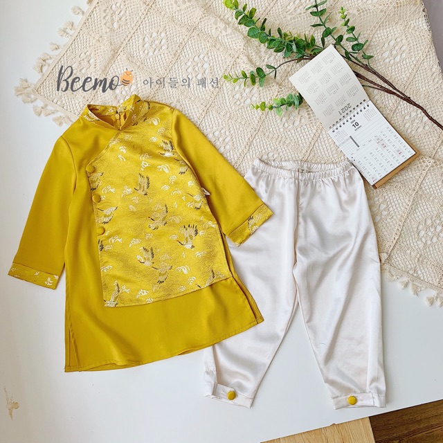SET ÁO DÀI HOẠ TIẾT CON HẠC