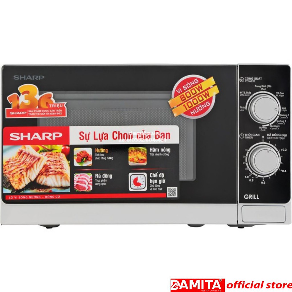 Lò vi sóng cơ có nướng Sharp R-G222VN - 20 lít