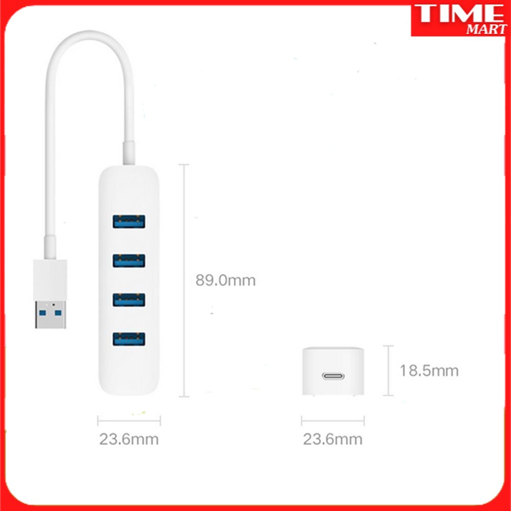 Bộ chia Hub USB 3.0 Xiaomi - 4 USB &amp; 1 typeC [TIME_MART siêu thị tiện ích gia đình]