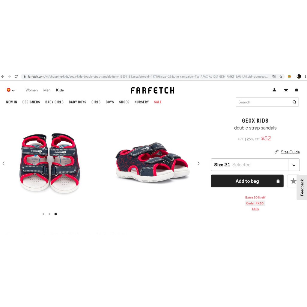 Sandal G.EOX bé trai