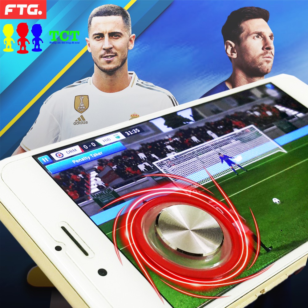 Combo bộ tay cầm + 1 nút di chuyển + 1 đầu ngón tay chơi game Dream Soccer, PES mobile, Fifa Moblie