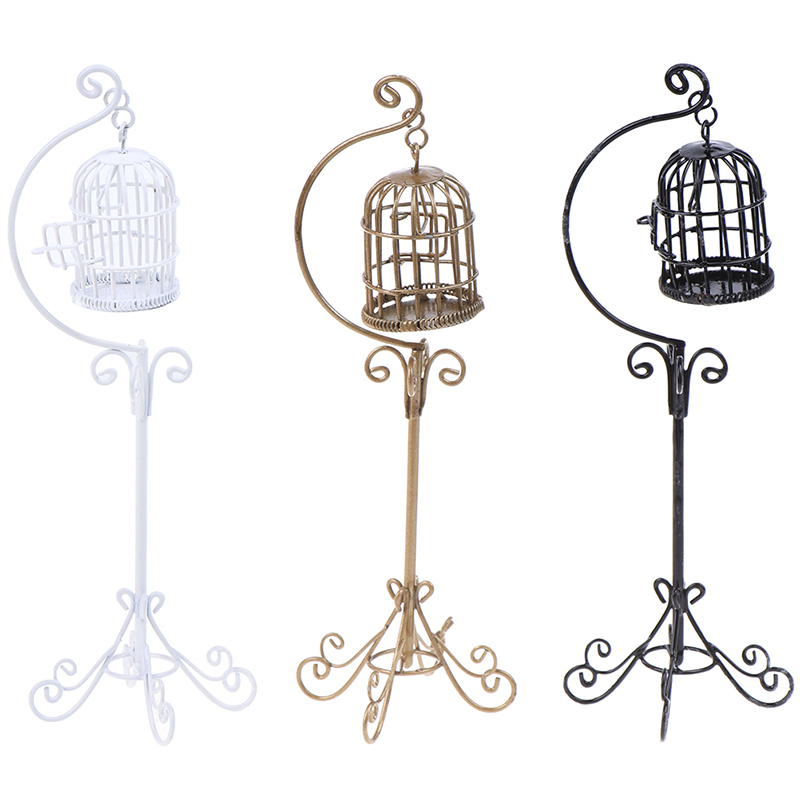 Mô Hình Lồng Chim Mini Bằng Kim Loại Tỉ Lệ 1: 12