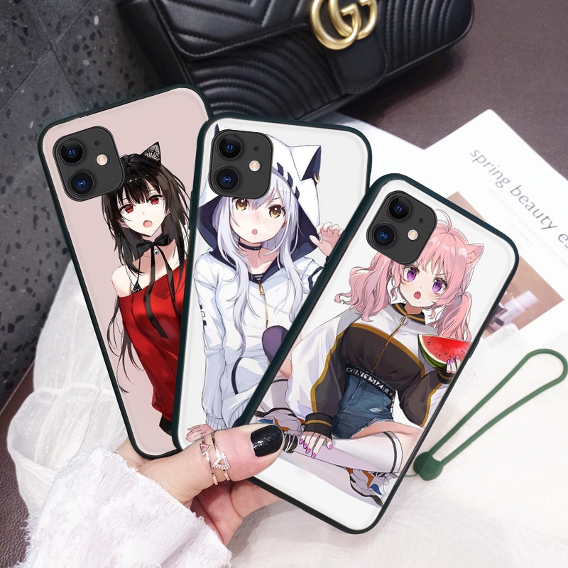 Ốp điện thoại mềm in 95YPJ Anime Neko Cat Girl Kawaii cho iPhone 5 5S SE 2020 6 6S 7 8 Plus X