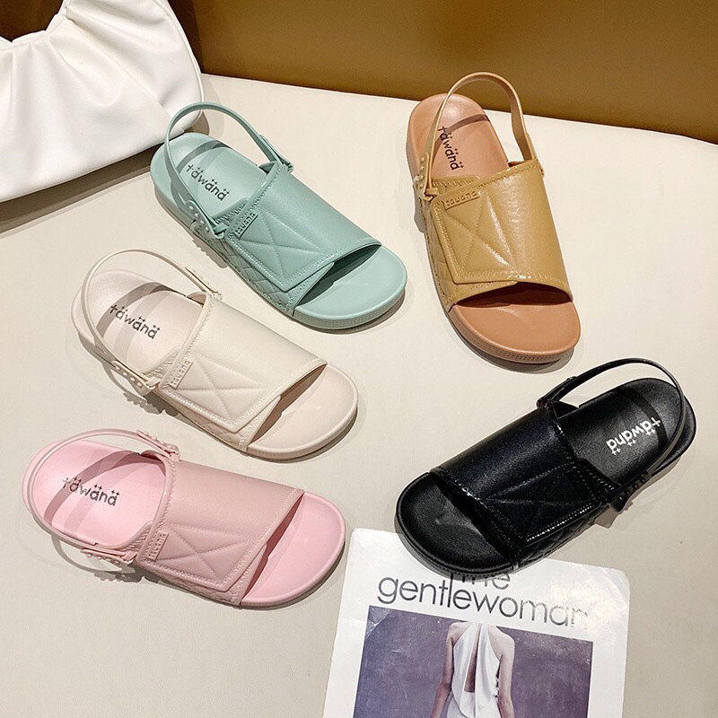 Sandal nữ quai ngang thời trang đế bệt đi học cực xinh FLORA SD05