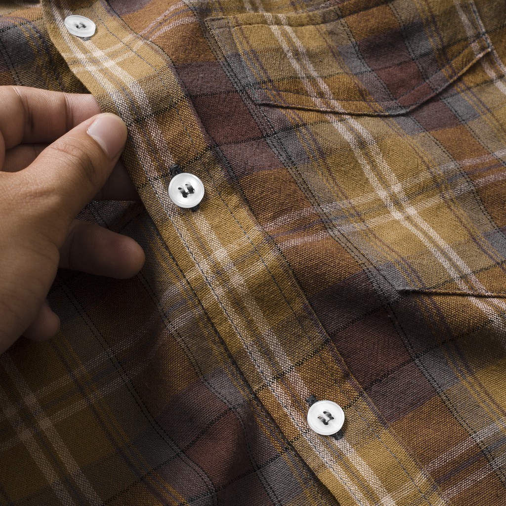 Áo sơ mi nam Double'D form Slim fit họa tiết kẻ caro SC2YELLOW | BigBuy360 - bigbuy360.vn