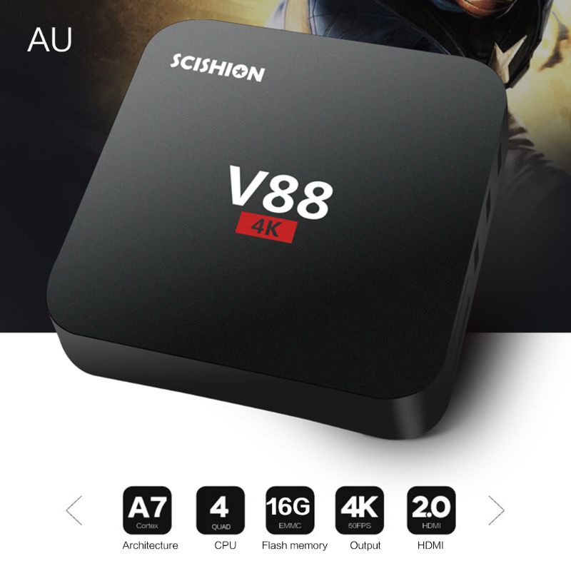 Hộp TV Thông Minh Hỗ Trợ 24 Ngôn Ngữ 1GB / 2GB DDR3, 8GB / 16GB eMMC