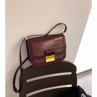Túi xách đeo chéo da vân cá sấu đẹp khoá cài kim loại - JIMI BAG