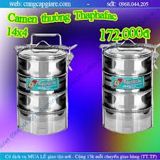 CAMEN INOX THAFAFAC 4 NGĂN - CHẤT LIỆU INOX ( 14 x 4 )