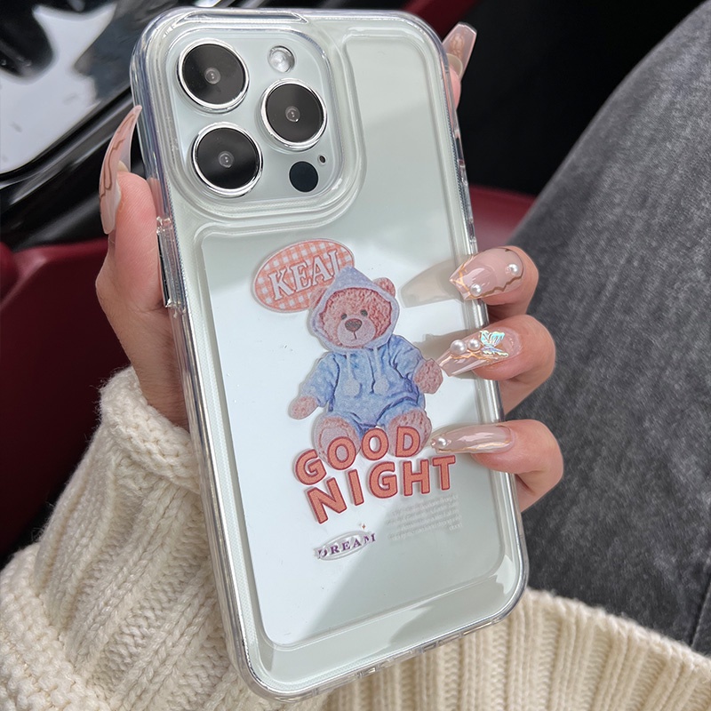 Ốp Điện Thoại Trong Suốt Hình Gấu Dễ Thương Cho iphone 11 13 7 8 Plus 12 13Pro Max X XS Max 7 8 SE 2020
