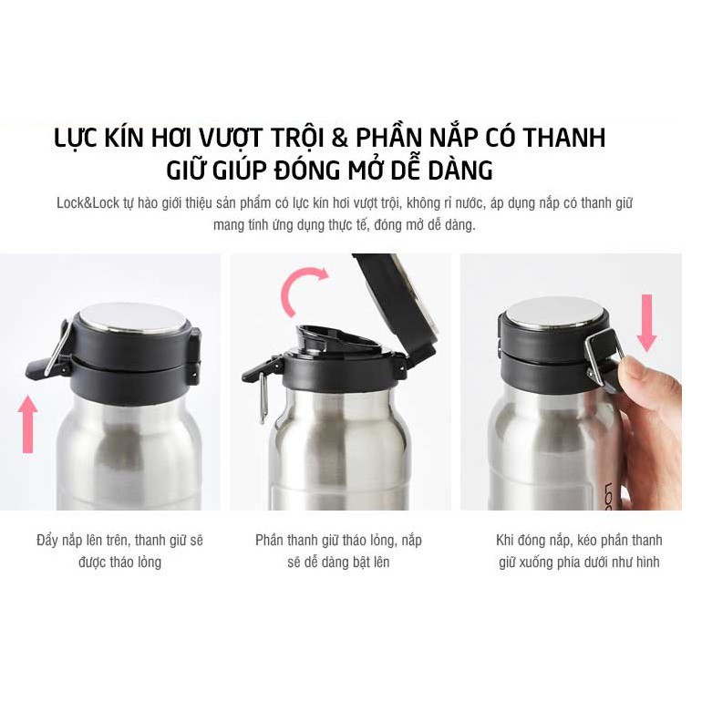 Bình Giữ Nhiệt Lock&Lock Bumper Bottle LHC4141SLV