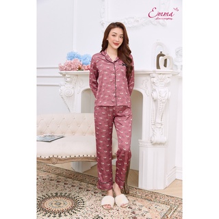 Đồ bộ mặc nhà pyjama lụa dài tay cún sleep emma etlu.21.08.13