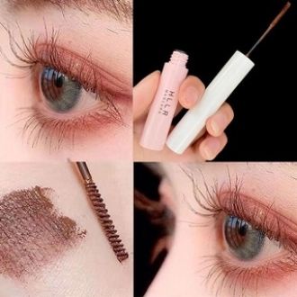 Mascara đầu mảnh HLLR2.5mm không lem, giúp làm dài, dày, tạo kiểu, làm cong mi - Baihee