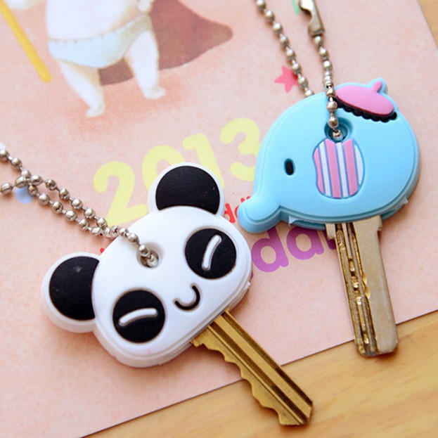 Vỏ silicon bảo vệ chìa khóa xe hơi hình động vật dễ thương