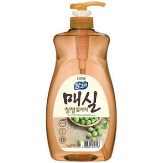 Nước Rửa Chén Hương Mơ CJ Lion Hàn Quốc 1kg/참그린 매실 청정설거지 (주방세제) 용기