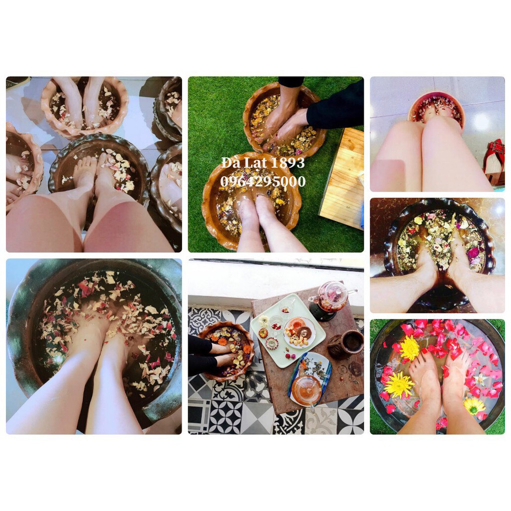 Muối ngâm chân hoa,thảo mộc, dầu dưỡng chân Đà Lạt 1893 thư giãn (3 lần dùng) | BigBuy360 - bigbuy360.vn