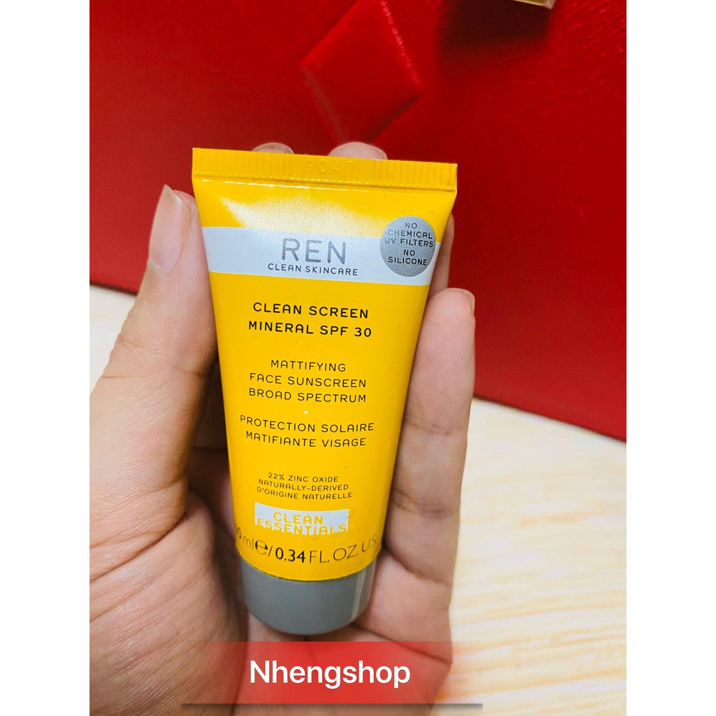 [10ml] Kem chống nắng hữu cơ REN Clean Screen Mineral SPF 30